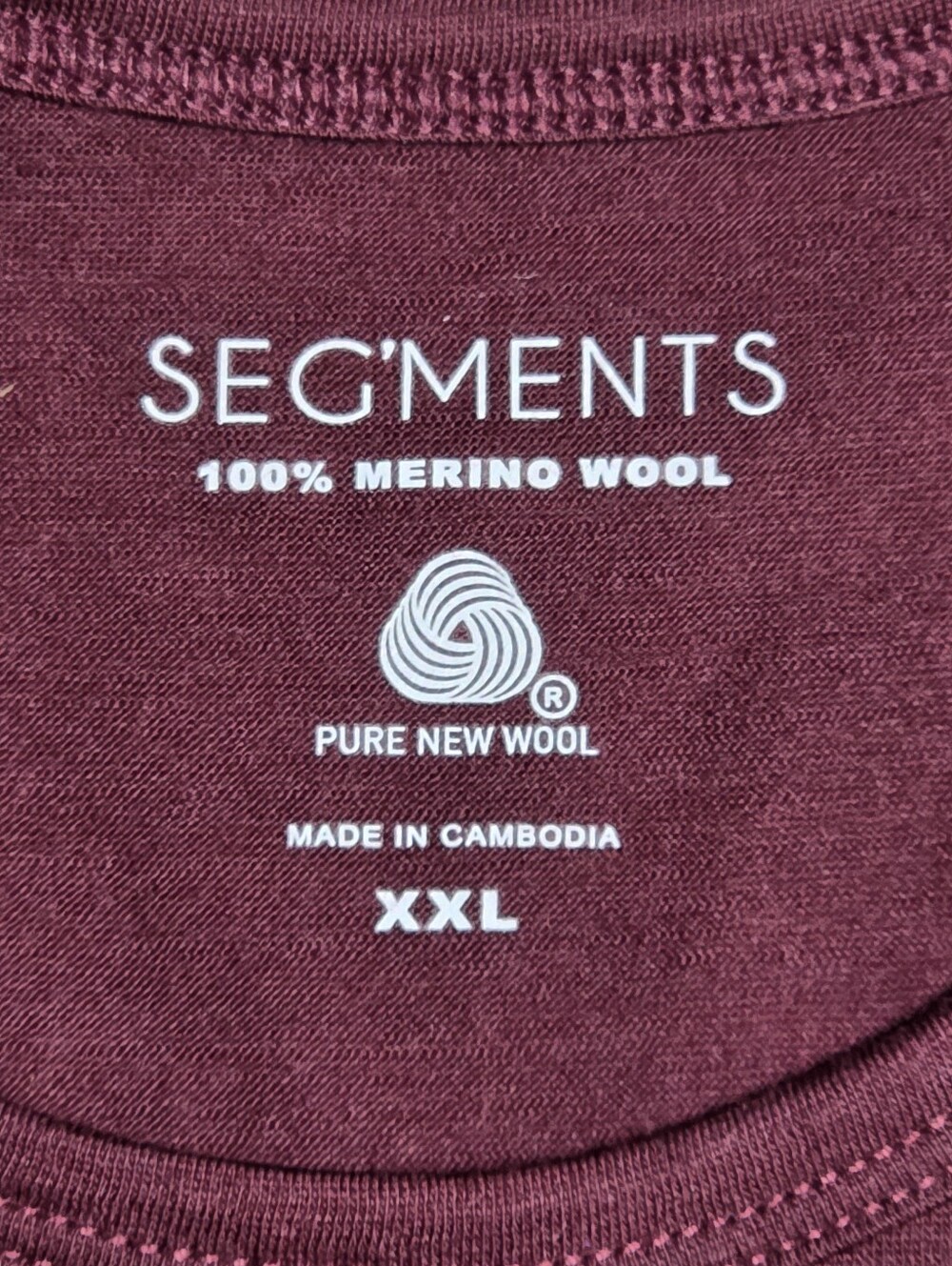 Seg'ments Women's 100% Merino Wool Longsleeve Shirt Sz XXL - Picture 2 of 5